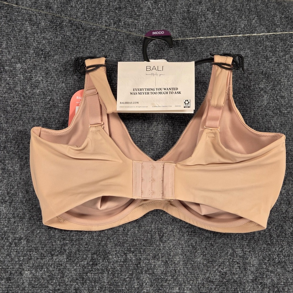 Bali Smoothing Minimizer Underwire Bra Size 36DDD Nude Full Coverage‎ Lined - Picture 7 of 9